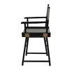 18'' Director's Chair Black Frame-Gray Canvas - Casual Home