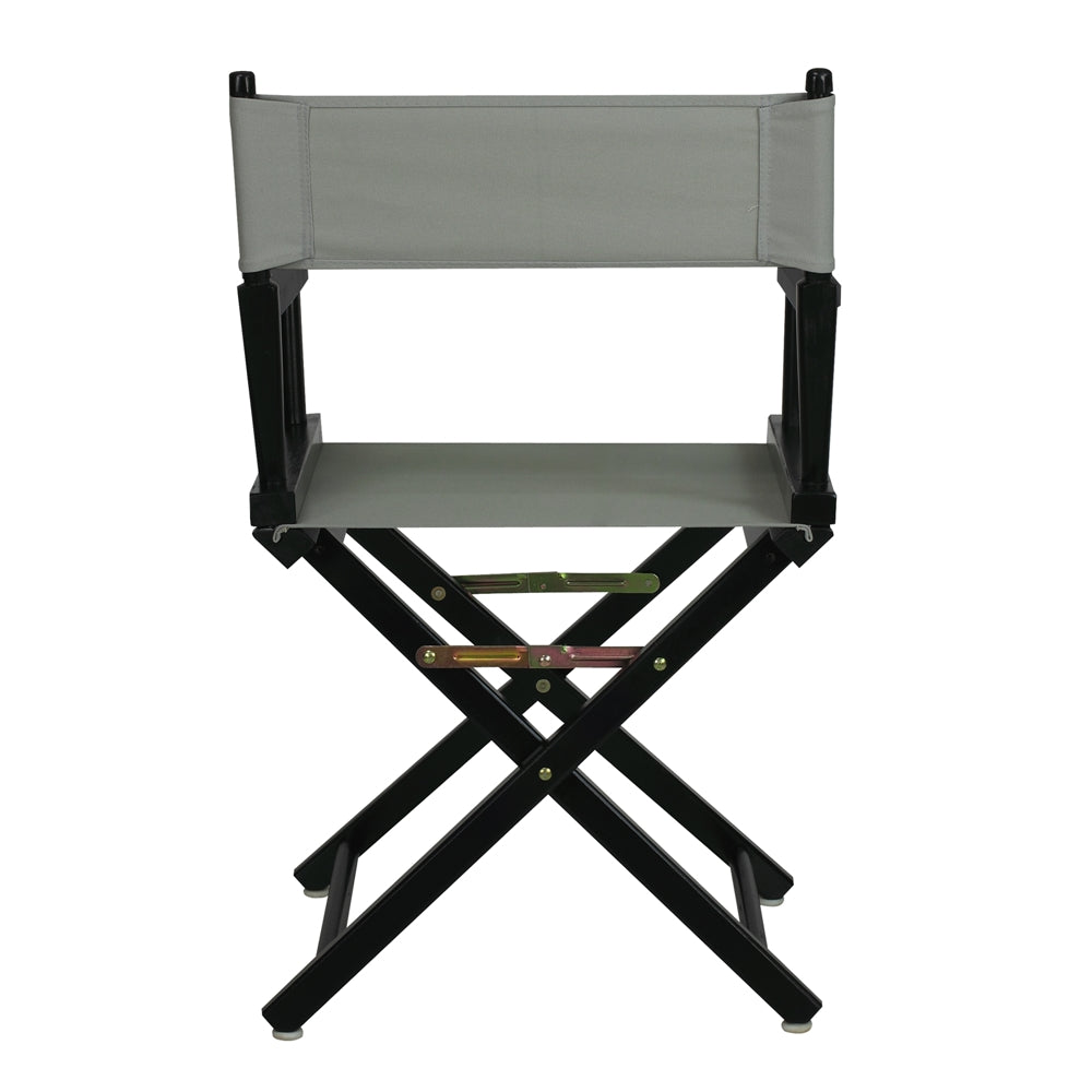18'' Director's Chair Black Frame-Gray Canvas - Casual Home