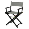 18'' Director's Chair Black Frame-Gray Canvas - Casual Home