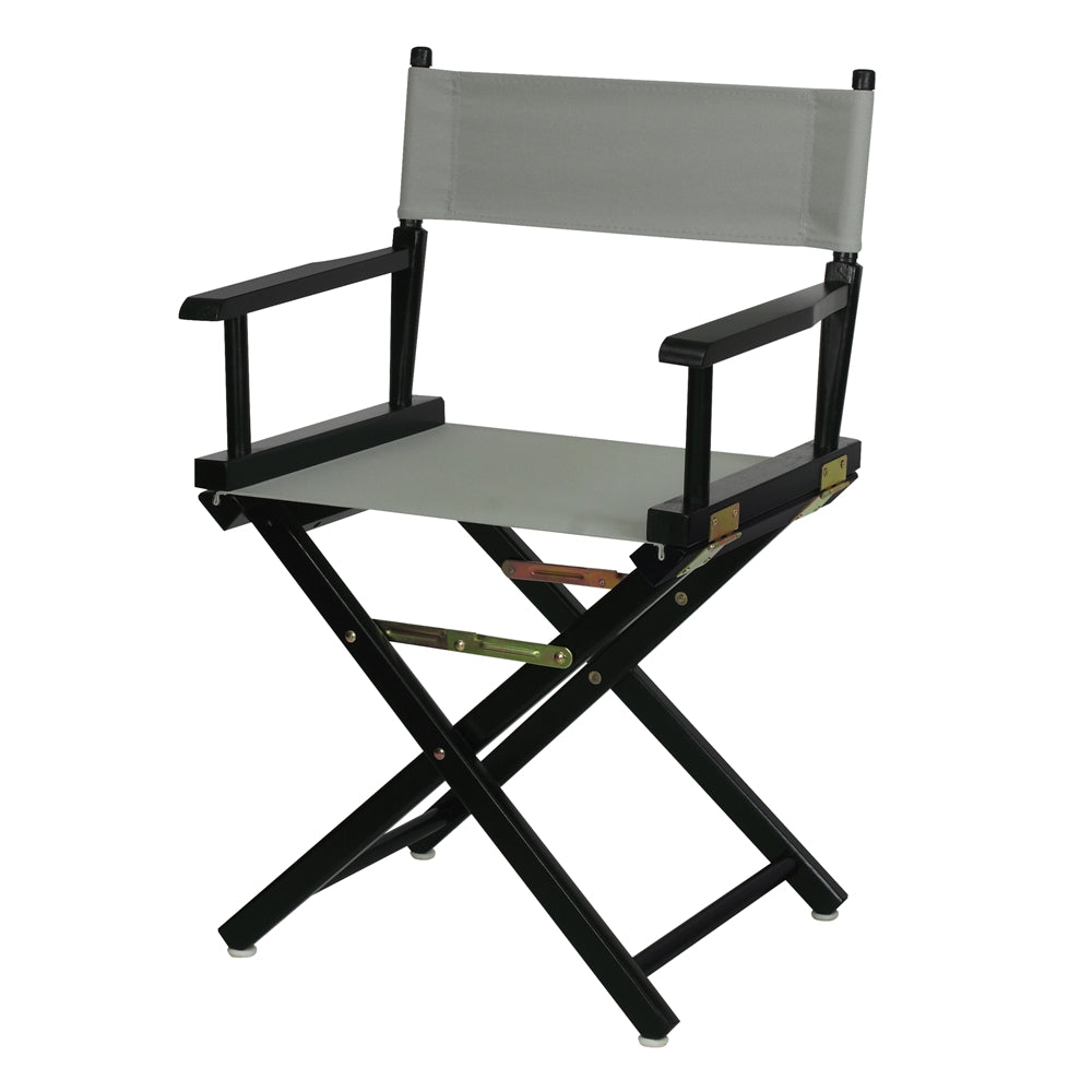 18'' Director's Chair Black Frame-Gray Canvas - Casual Home