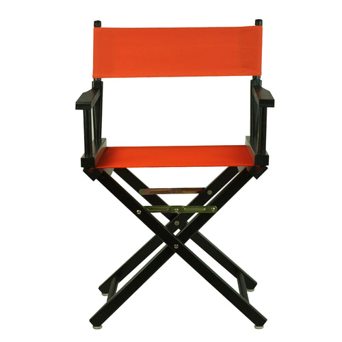 18'' Director's Chair Black Frame-Orange Canvas - Casual Home