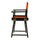 18'' Director's Chair Black Frame-Orange Canvas - Casual Home