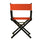 18'' Director's Chair Black Frame-Orange Canvas - Casual Home