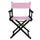 18'' Director's Chair Black Frame-Pink Canvas - Casual Home