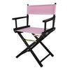18'' Director's Chair Black Frame-Pink Canvas - Casual Home