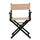 18'' Director's Chair Black Frame-Tan Canvas - Casual Home
