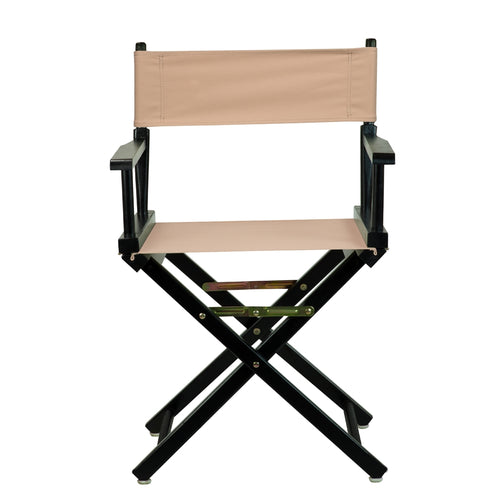18'' Director's Chair Black Frame-Tan Canvas - Casual Home