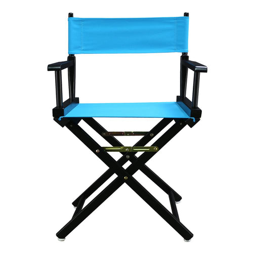 18'' Director's Chair Black Frame-Turquoise Canvas - Casual Home