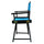 18'' Director's Chair Black Frame-Turquoise Canvas - Casual Home