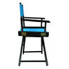 18'' Director's Chair Black Frame-Turquoise Canvas - Casual Home