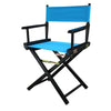 18'' Director's Chair Black Frame-Turquoise Canvas - Casual Home