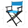 18'' Director's Chair Black Frame-Turquoise Canvas - Casual Home