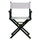 18'' Director's Chair Black Frame-White Canvas - Casual Home
