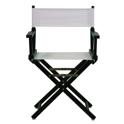 18'' Director's Chair Black Frame-White Canvas - Casual Home