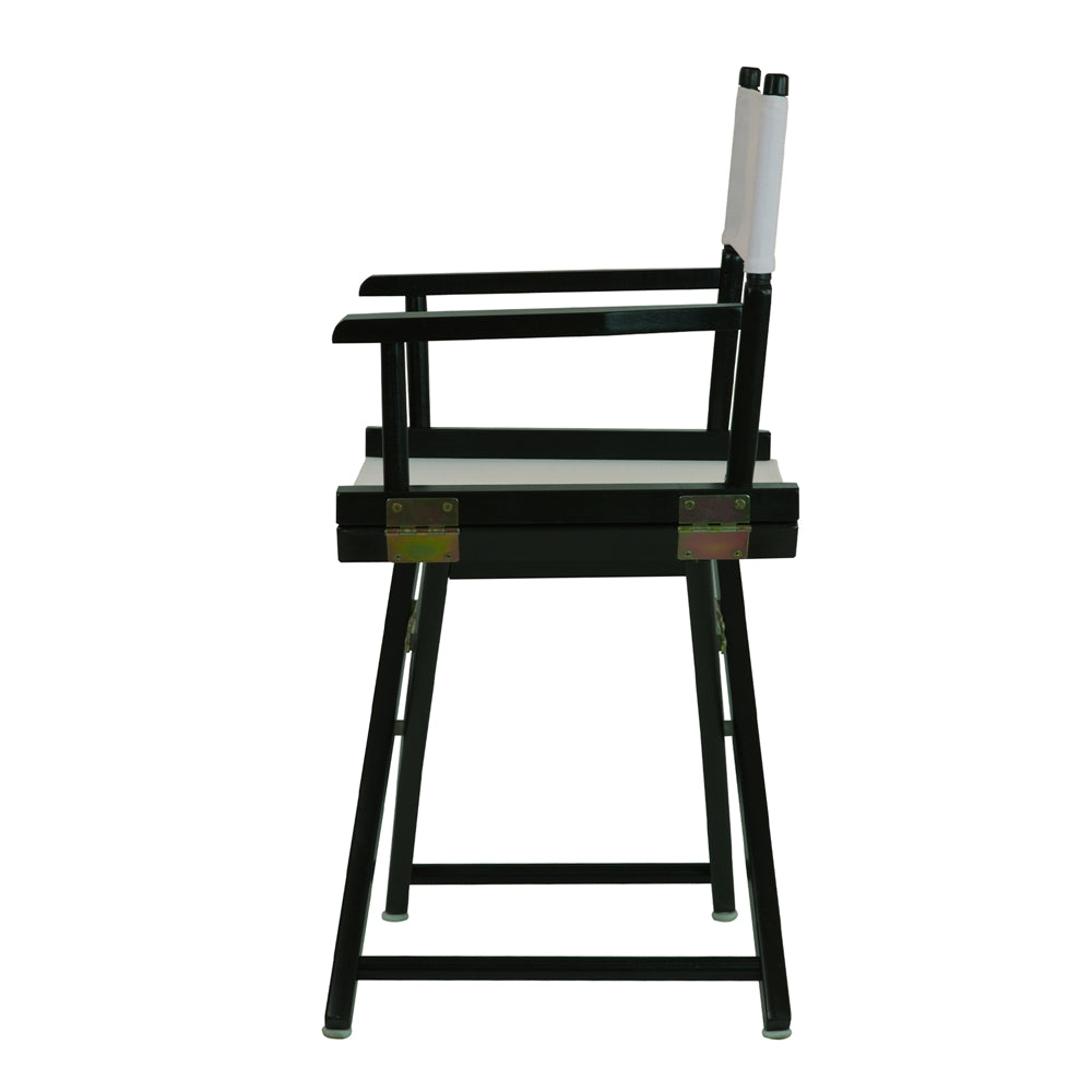 18'' Director's Chair Black Frame-White Canvas - Casual Home