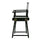18'' Director's Chair Black Frame-White Canvas - Casual Home