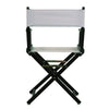 18'' Director's Chair Black Frame-White Canvas - Casual Home