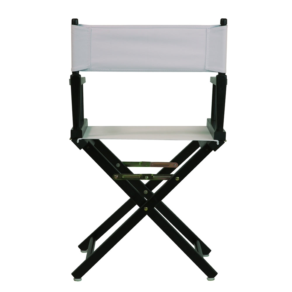 18'' Director's Chair Black Frame-White Canvas - Casual Home