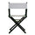 18'' Director's Chair Black Frame-White Canvas - Casual Home