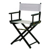 18'' Director's Chair Black Frame-White Canvas - Casual Home