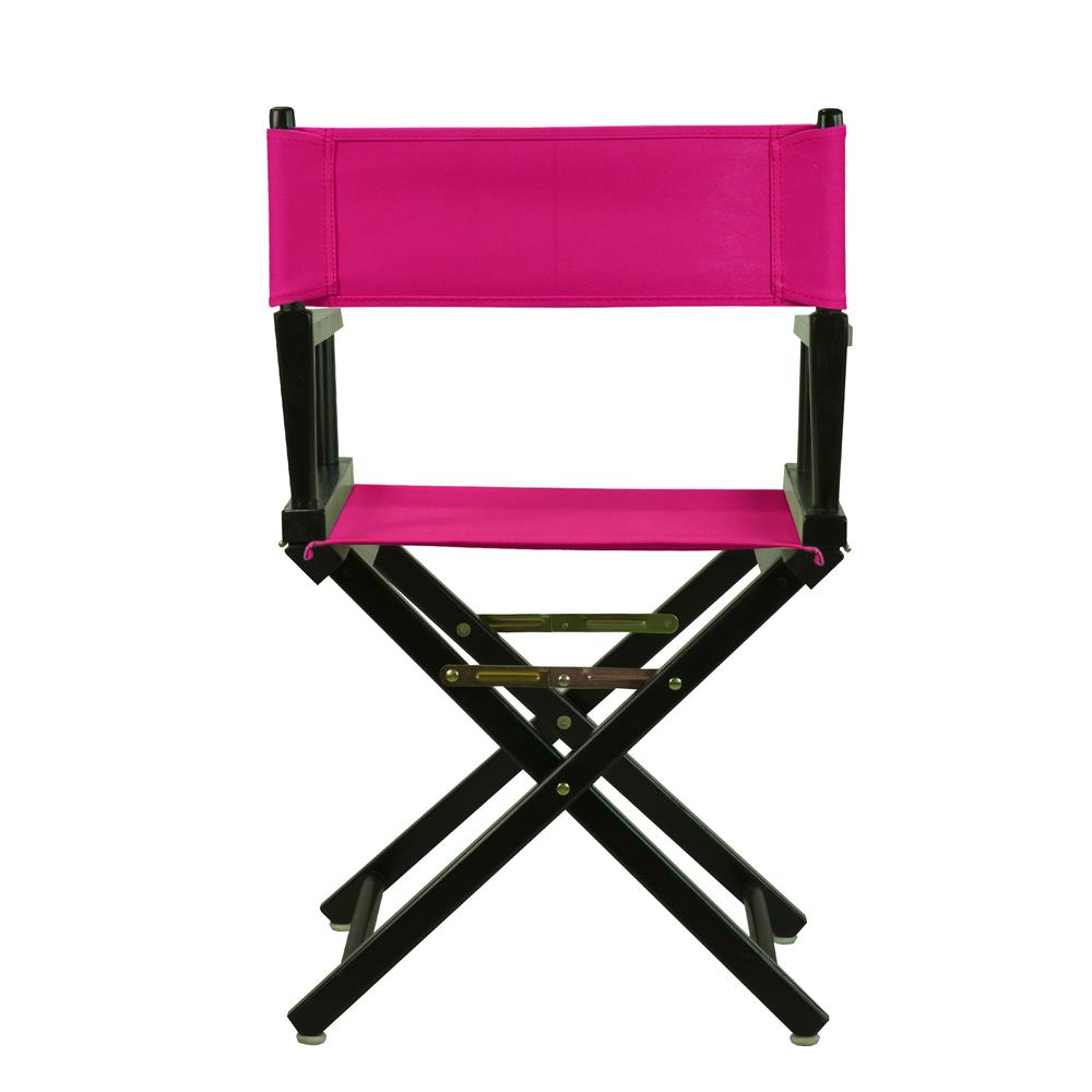 18'' Director's Chair Black Frame-Magenta Canvas - Casual Home