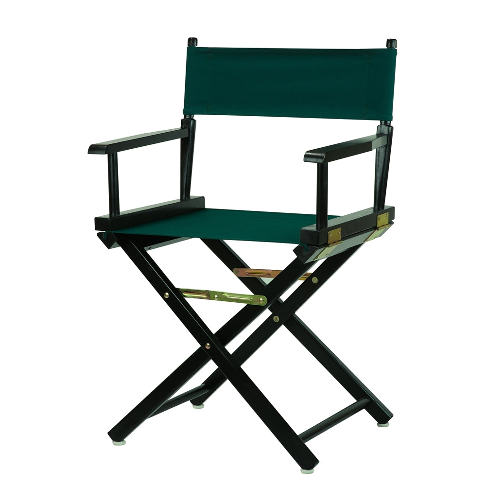 18'' Director's Chair Black Frame-Hunter Green Canvas - Casual Home