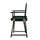 18'' Director's Chair Black Frame-Hunter Green Canvas - Casual Home