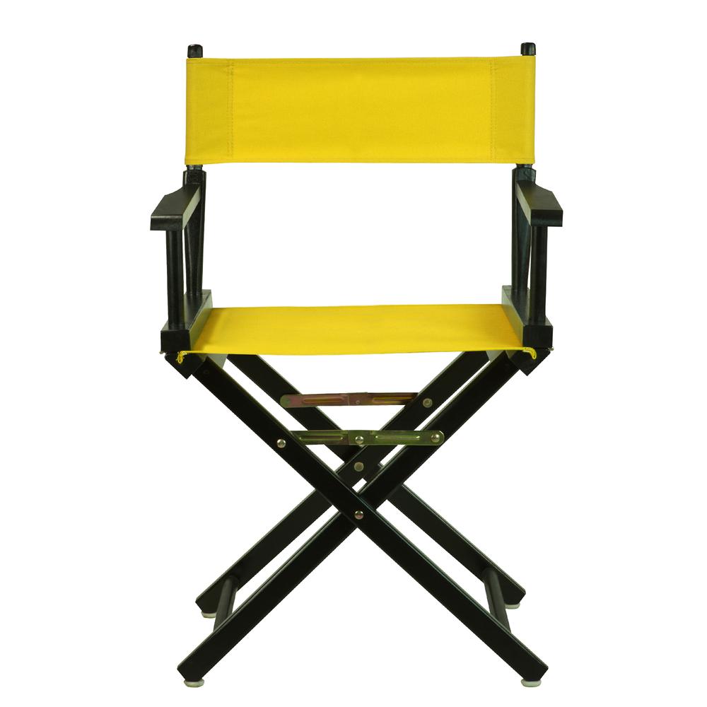 18'' Director's Chair Black Frame-Gold Canvas - Casual Home