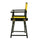 18'' Director's Chair Black Frame-Gold Canvas - Casual Home