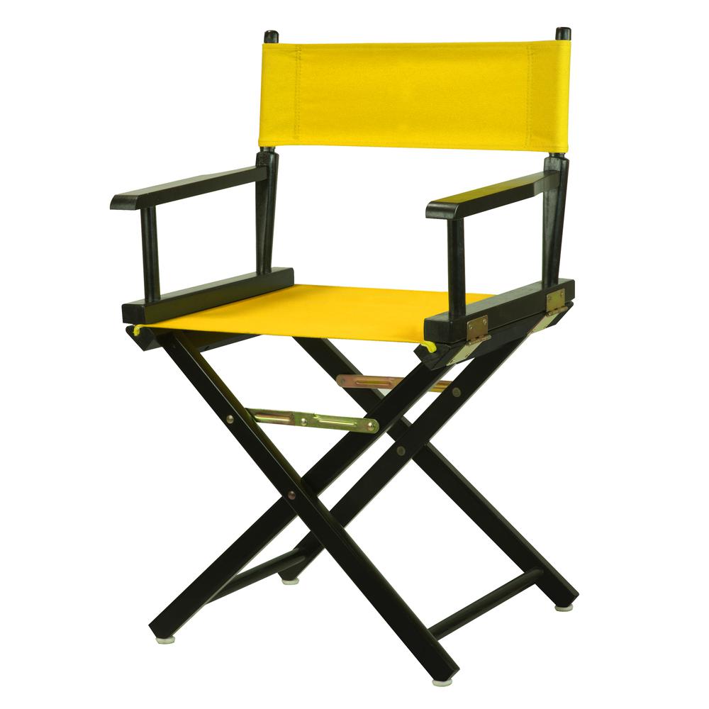 18'' Director's Chair Black Frame-Gold Canvas - Casual Home