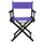 18'' Director's Chair Black Frame-Purple Canvas - Casual Home
