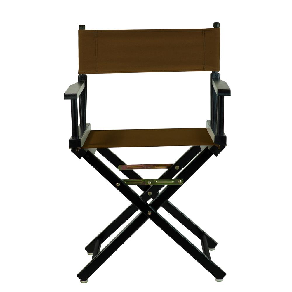 18'' Director's Chair Black Frame-Brown Canvas - Casual Home