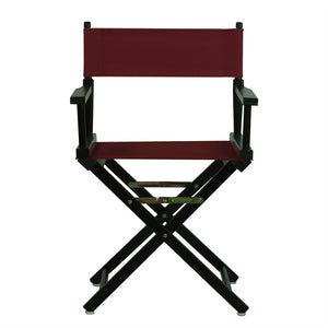 18'' Director's Chair Black Frame-Burgundy Canvas - Casual Home