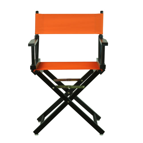 18'' Director's Chair Black Frame-Tangerine Canvas - Casual Home