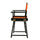 18'' Director's Chair Black Frame-Tangerine Canvas - Casual Home