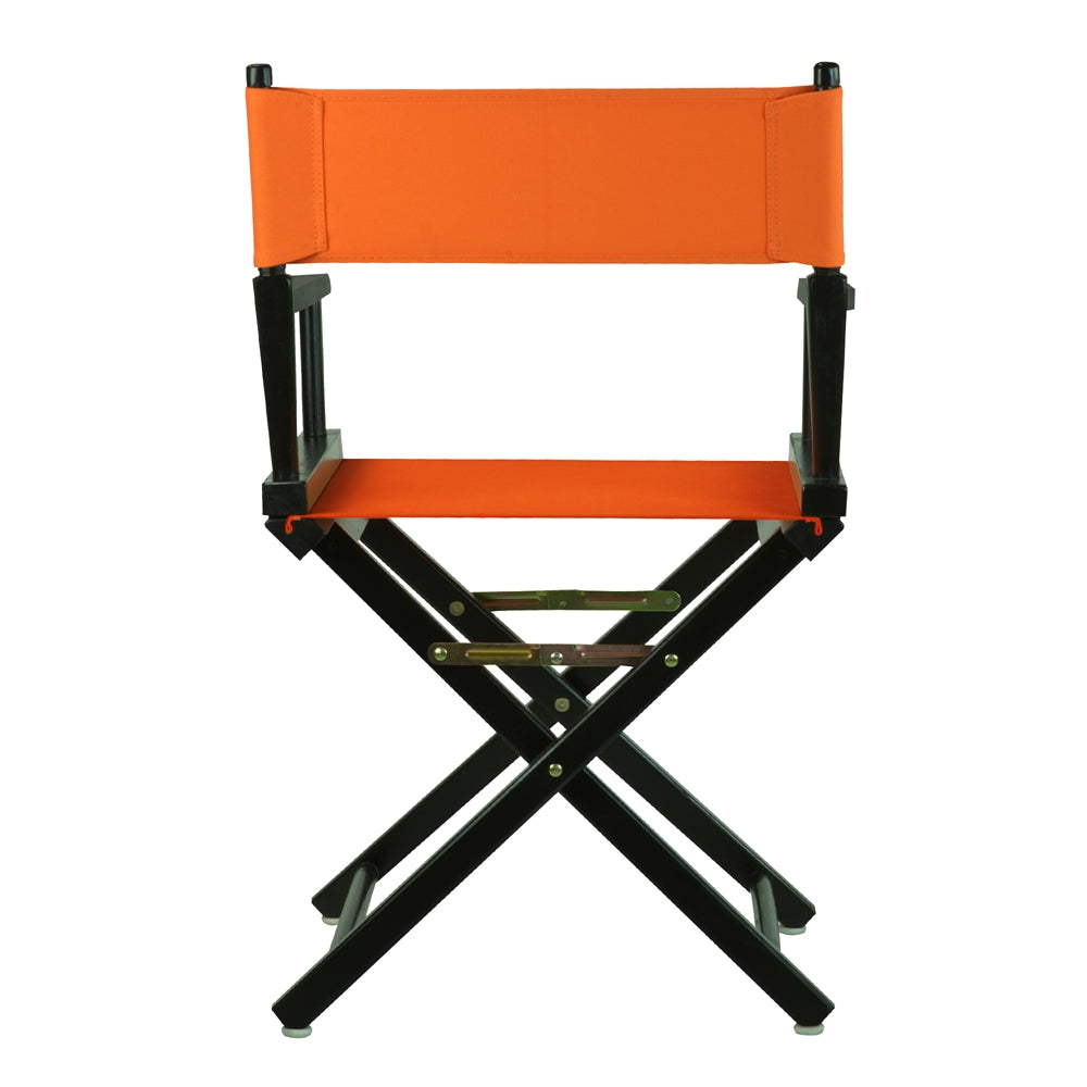 18'' Director's Chair Black Frame-Tangerine Canvas - Casual Home