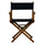 18'' Director's Chair Honey Oak Frame-Navy Blue Canvas - Casual Home