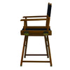 18'' Director's Chair Honey Oak Frame-Navy Blue Canvas - Casual Home