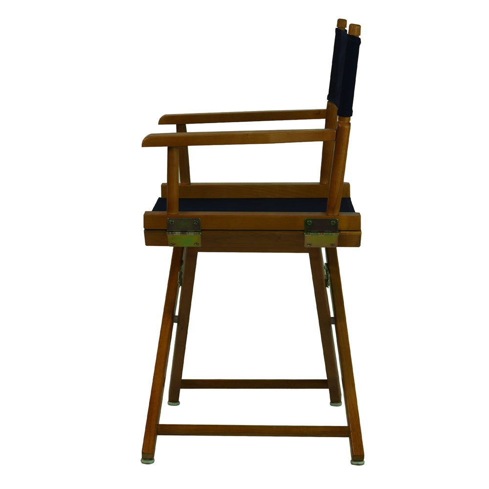 18'' Director's Chair Honey Oak Frame-Navy Blue Canvas - Casual Home