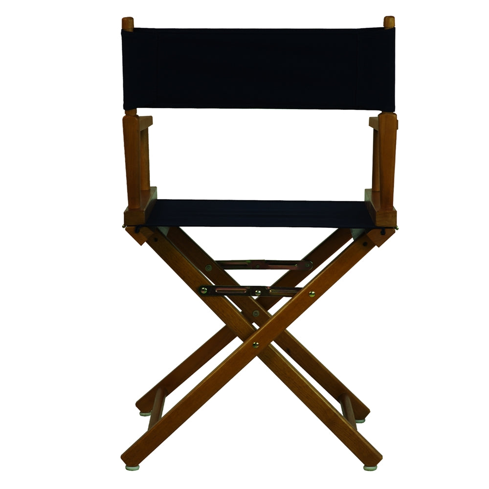 18'' Director's Chair Honey Oak Frame-Navy Blue Canvas - Casual Home
