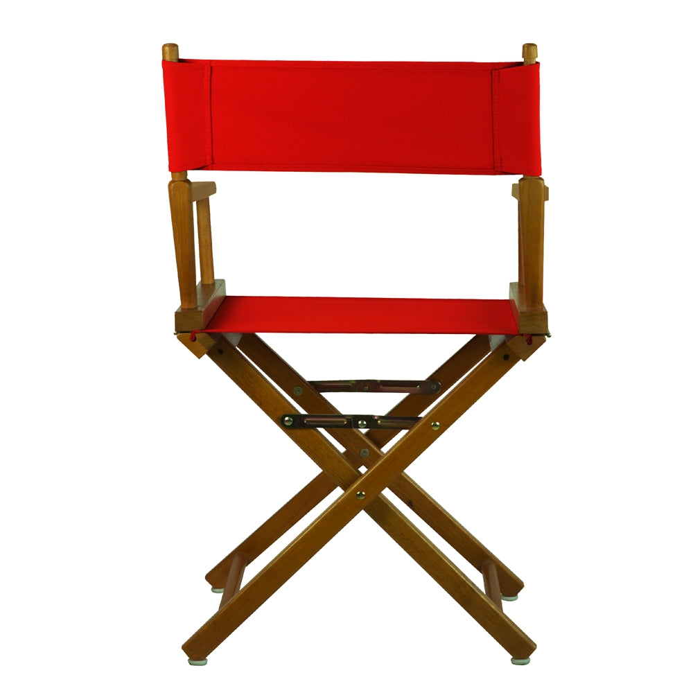 18'' Director's Chair Honey Oak Frame-Red Canvas - Casual Home