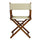 18'' Director's Chair Honey Oak Frame-Natural/Wheat Canvas - Casual Home