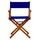 18'' Director's Chair Honey Oak Frame-Royal Blue Canvas - Casual Home