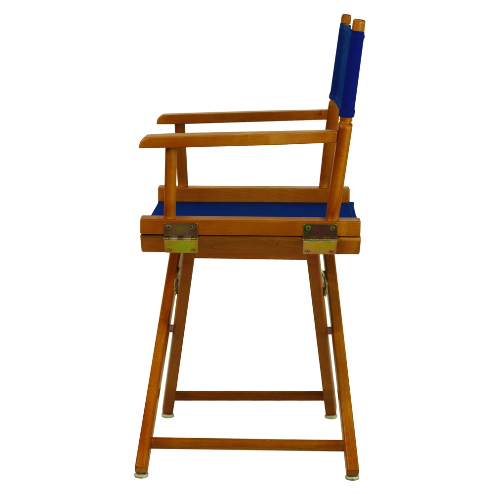 18'' Director's Chair Honey Oak Frame-Royal Blue Canvas - Casual Home
