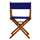 18'' Director's Chair Honey Oak Frame-Royal Blue Canvas - Casual Home
