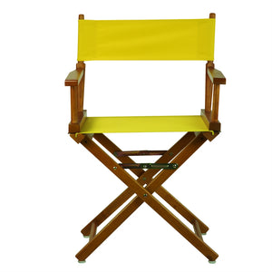 18'' Director's Chair Honey Oak Frame-Yellow Canvas - Casual Home