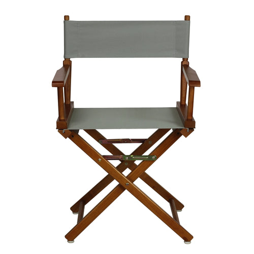 18'' Director's Chair Honey Oak Frame-Gray Canvas - Casual Home