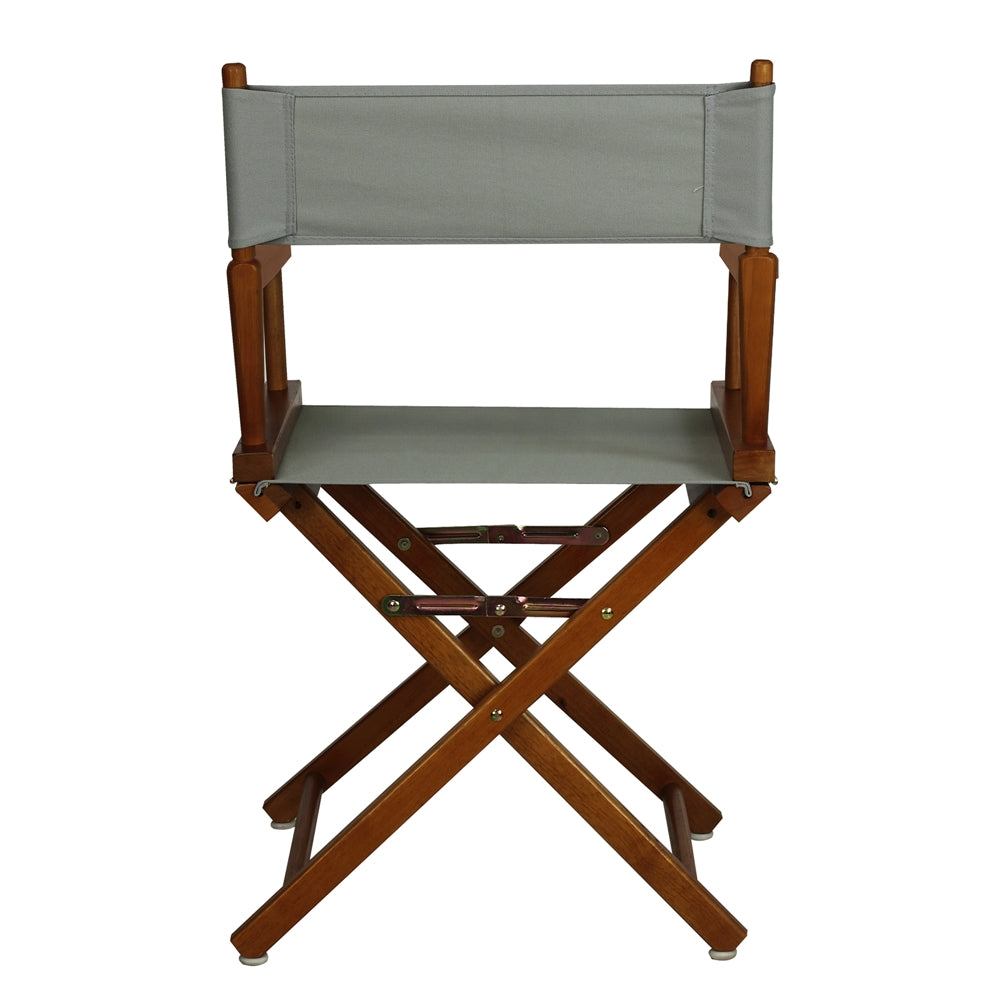 18'' Director's Chair Honey Oak Frame-Gray Canvas - Casual Home
