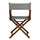 18'' Director's Chair Honey Oak Frame-Gray Canvas - Casual Home
