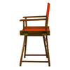 18'' Director's Chair Honey Oak Frame-Orange Canvas - Casual Home